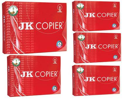 JK Copier 75 GSM (500 sheet in each set)(5 set) unruled A4 75 gsm A4 paper