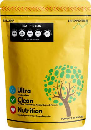 Flex Protein Ultra Premium Raw Pea Protein Isolate Protein Powder (Imported from France and packed in India)- Chocolate Silk Plant-Based Protein