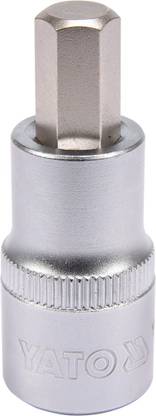 YATO YT-04385 Professional HEX 10mm shaft and 1/2 inch Drive Socket Bit with Chromium Plated for Car or Mechanical Workshop Socket Set