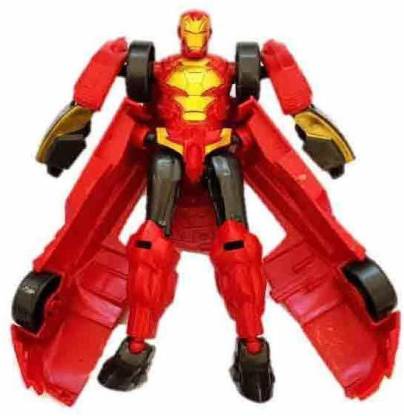 Macaw Avengers Iron Man Transformer Robot Toy Convert To A Racing Car For Kids