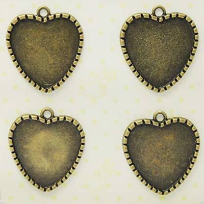 KRAFTMASTERS Craft Metal Charms 4pcs Heart Small PICS Used for Craft Work