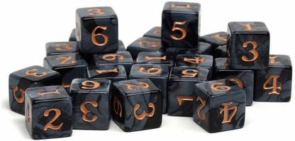 Easy Roller Dice Co Army #18 D6 llection 25 unt Pack of Numbered 6 Sided Perfect Board Game Accessories