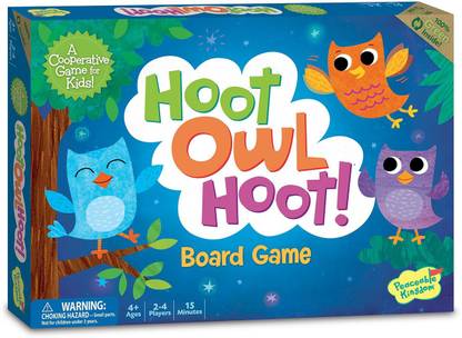 Peaceable Kingdom Hoot Owl Hoot - Cooperative Matching Game For Kids Educational Board Games