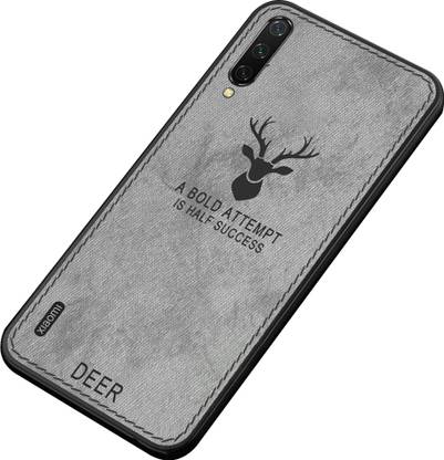 MOBILOVE Back Cover for Mi Redmi A3 | Deer Pattern Cloth Texture Leather Finish Soft Fabric Case