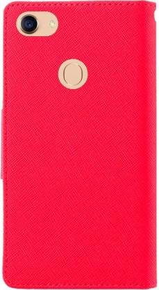 MYSHANZ Flip Cover for Oppo F5, Oppo F5 flip cover, Oppo F5 Desginer Flip cover, Oppo F5 mobile flip cover (Red)