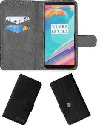 ACM Flip Cover for Oneplus 5t Lava Red
