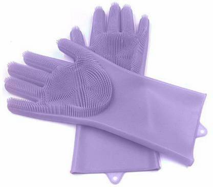 Asha Enterprises Silicon Gloves Perfect Kitchen Tool For Women Heat & Water Resistant Reusable Wet and Dry Glove