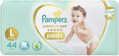 Pampers PREMIUM CARE BABY PANTS, SIZE LARGE, 44 PCS. PACK - L