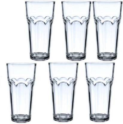 crescita (Pack of 6) Very Big Jumbo Size Glass, 480 ml, Pack of 6 Glass Set Water/Juice Glass