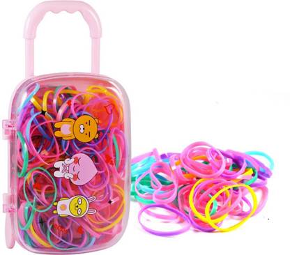 adbeni Rubber Bands With Trolly Shape Box Rubber Band