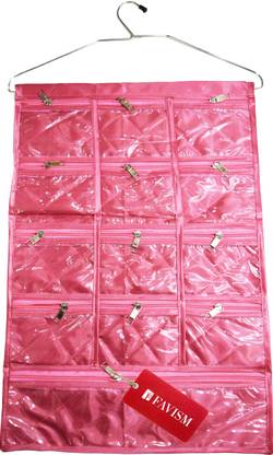 FAVISM Designer Best Quality Multi Purpous 13 Pocket Hanging Jewellery Jewellery Organizer