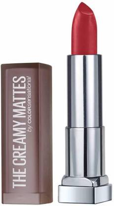 MAYBELLINE NEW YORK Color Sensational Creamy Matte Lipstick, 647 Dare to be Red, 3.9g