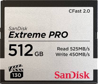 SanDisk SDCFSP-512G-G46D Extreme Pro 512 Compact Flash Class 10 525 Mbps  Memory Card Compatible with Camera, Computer
