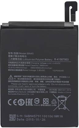 thinkme Mobile Battery For  Xiaomi Redmi Note 5 Mi note2 BN45-3900mAh