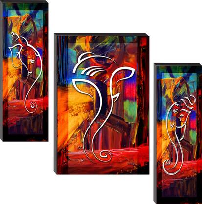 Masstone HD 3 Piece MDF Panel Painting Digital Reprint 18 inch x 24 inch Painting
