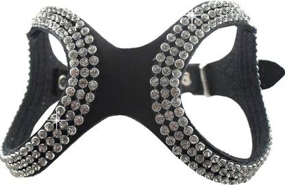 Redoak Pet Leather Bling Rhinestone Harness For Small Dogs Dog Standard Harness