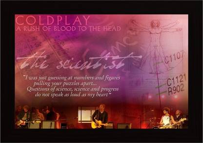 The Scientist Coldplay Lyrics Framed Poster Paper Print