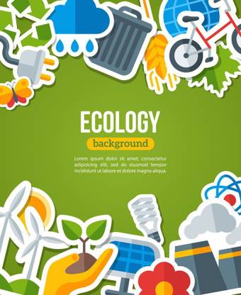 ecology background sticker poster Paper Print