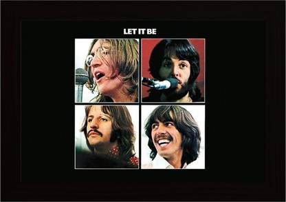 The Beatles 'Let It Be' Collage Framed Poster Paper Print