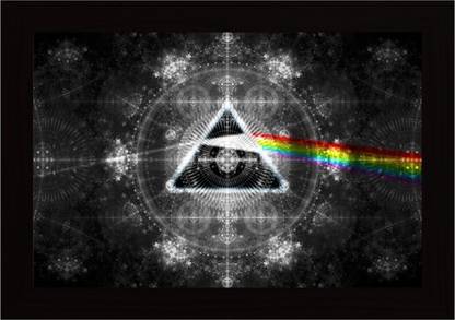 Pink Floyd Dark Side Of The Moon Prism Art Framed Poster Paper Print
