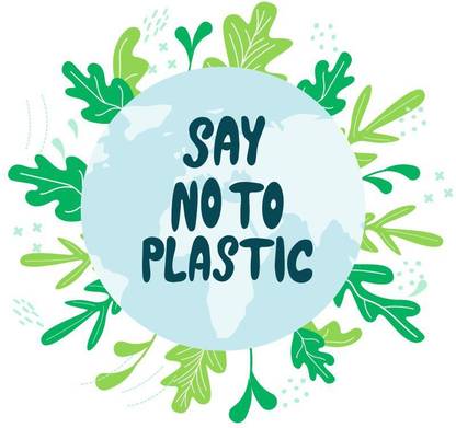 say no to plastic |save environment|NO plastic|save earth|size:12x18 inch|multicolor Paper Print