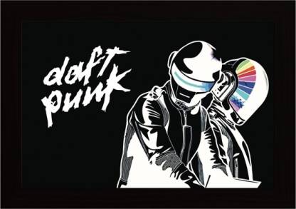 Daft Punk Music Band Illustration Framed Poster Paper Print
