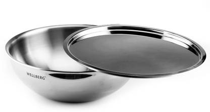 WELLBERG Trinox Stainless Steel Triply Induction Base Tasra Tasla with Lid 2 L capacity 26 cm diameter