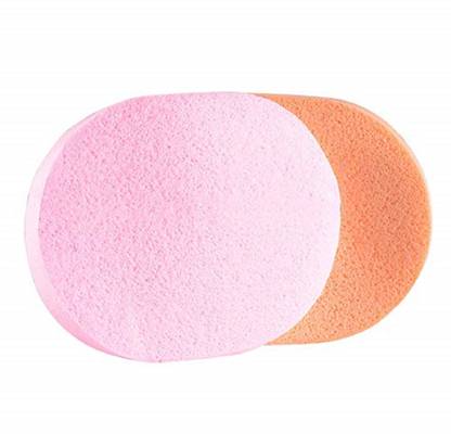 Paru craft 2 Pcs Soft Facial Cleansing Sponge Face Makeup Wash Pad Cleaning Sponge Puff Exfoliator Scrub