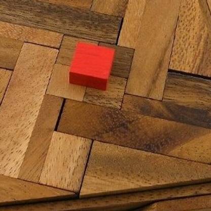 Winshare Puzzles and Games Impossible Square Wooden Puzzle Brain Teaser