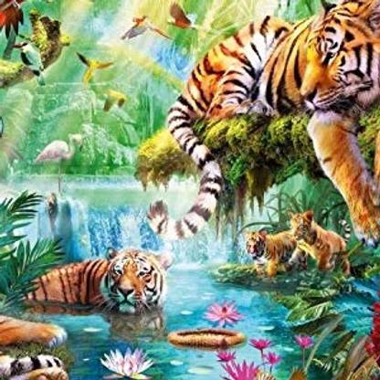 Buffalo Games - Tiger Lagoon - 300 Large Piece Jigsaw Puzzle