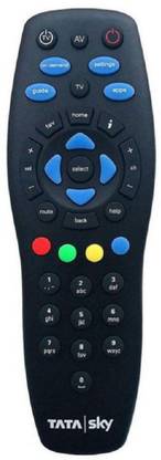 Tata Sky Tatasky 03 Dth Univeral SD / HD Set Up Box Remote Controller with Batteries (Black) Tatasky Remote Controller