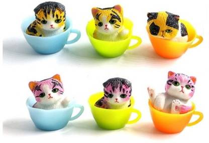 P s retail Cute Cup cat Decorative Showpiece  -  3 cm
