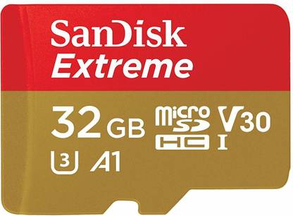 SanDisk SDSQXAF-032G-GN6MA 100Mbps Extreme 32 GB MicroSDHC Class 10 100 MB/s  Memory Card Compatible with Camera, Mobile, Tablet