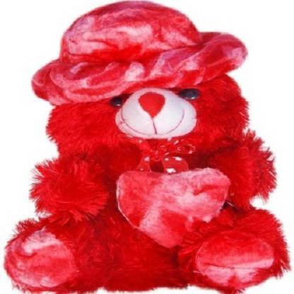 GOD GIFT GALLERY Very Beautiful Huggable Valentine Red Cap Teddy Bear Soft toys - 30cm  - 30.2 cm