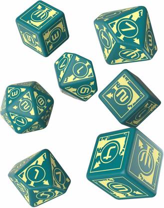 Q Workshop Polaris Dice Set Turquoise & Light Yellow Role Playing Gioch