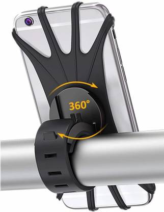 TARKAN Universal Bike Mount Silicone Mobile Holder, 360° Rotating Bike Mobile Holder