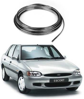 PRTEK (10 Meter) (Colour-Black Silver) 1036 Car Beading Roll For Bumper, Grill and Garnish Cover, Window