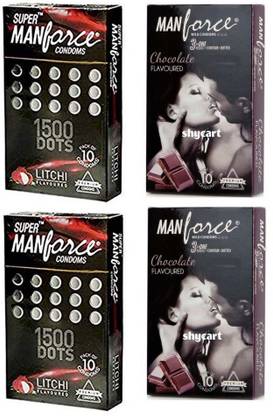 MANFORCE COMBO PAK 2 SET LITCHI & 2 SET CHOCOLATE (40)PCS Condom