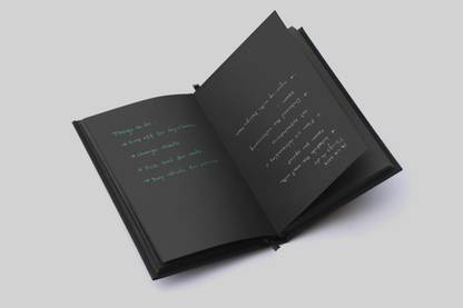 Mono Journal, Black, note book, Nostalgia, Gift, Diwali, New year Book-size Notebook Plain 196 Pages