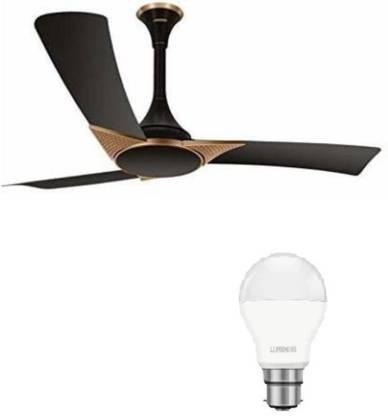 LUMINOUS Raptor with 9 W Round B22 with 1 Year Warranty 1200 mm Ceiling Fan