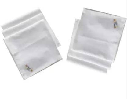 Sislike College Girl Very Soft 100% Cotton White (Set of 6 pcs) Handkerchief ["White"] Handkerchief