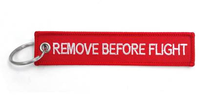 Airlines Store Remove Before Flight Keychain (Red) Key Chain