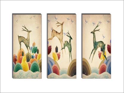 saf 6 MM MDF Abstract Self Hanging Adhesive Digital Reprint 15 inch x 18 inch Painting