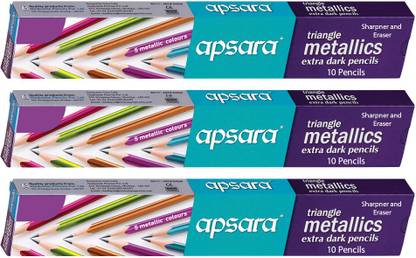 APSARA Triangle Metallic Extra Dark Pencils Pencil