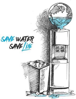 save water save sticker poster|save environment|NO plastic|save earth|size: Paper Print