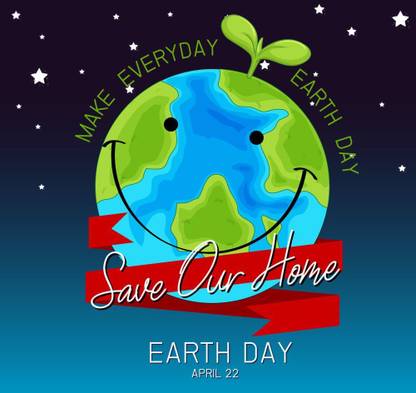 make everyday earth day sticker poster|save environment|NO plastic|save earth|size:12x18 inch|multicolor Paper Print