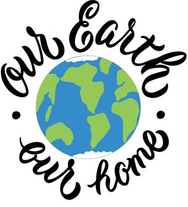 our earth our home sticker poster|save environment Paper Print