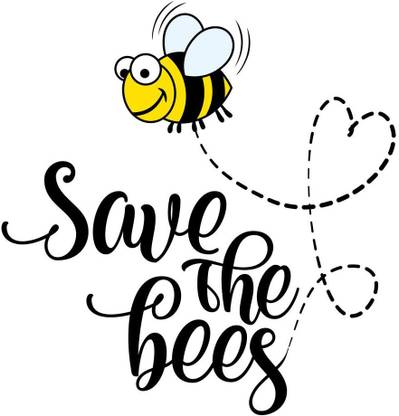 save the bees sticker poster|save environment Paper Print
