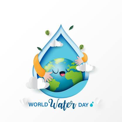 world water day sticker poster|save environment Paper Print
