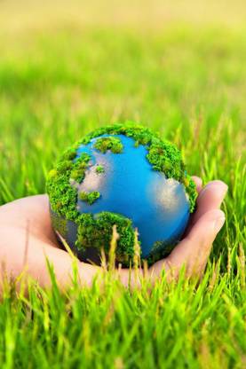 ave green planet sticker poster|save environment|NO plastic|save earth|size:12x18 inch|multicolor Paper Print